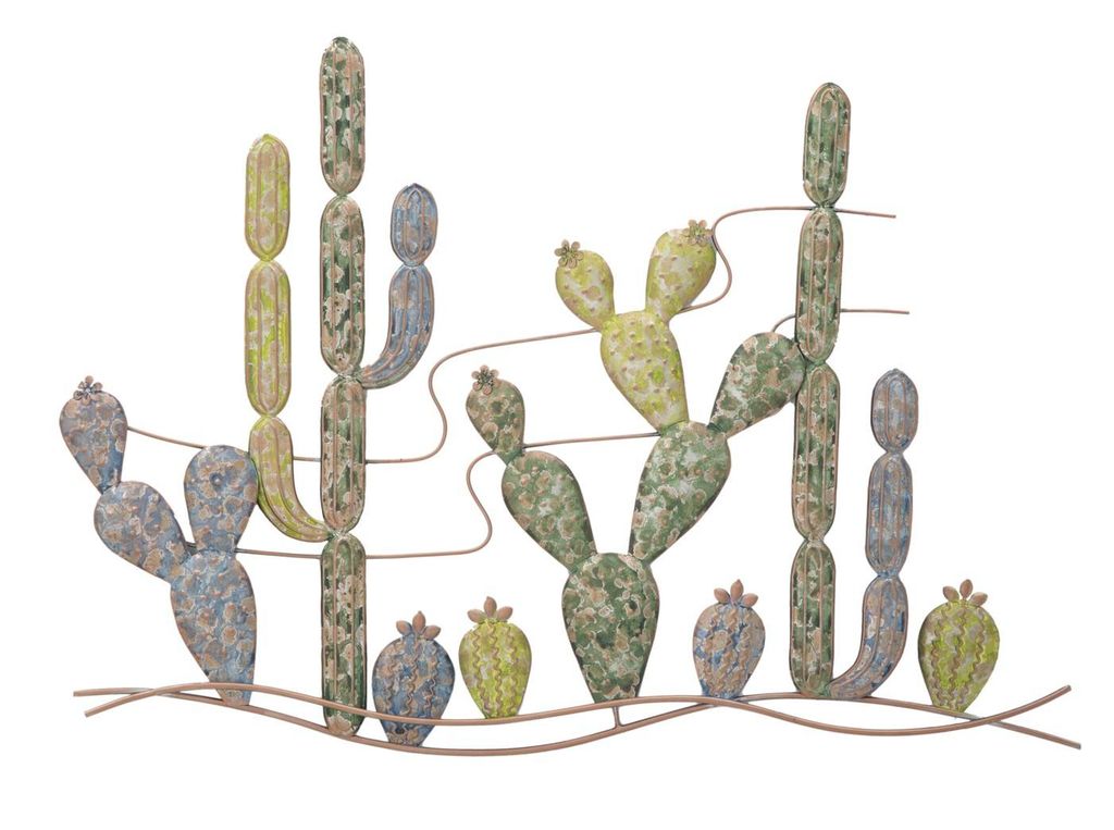 Fali dekoráció kaktuszokkal, zöld - CACTUSSOS - Butopêa